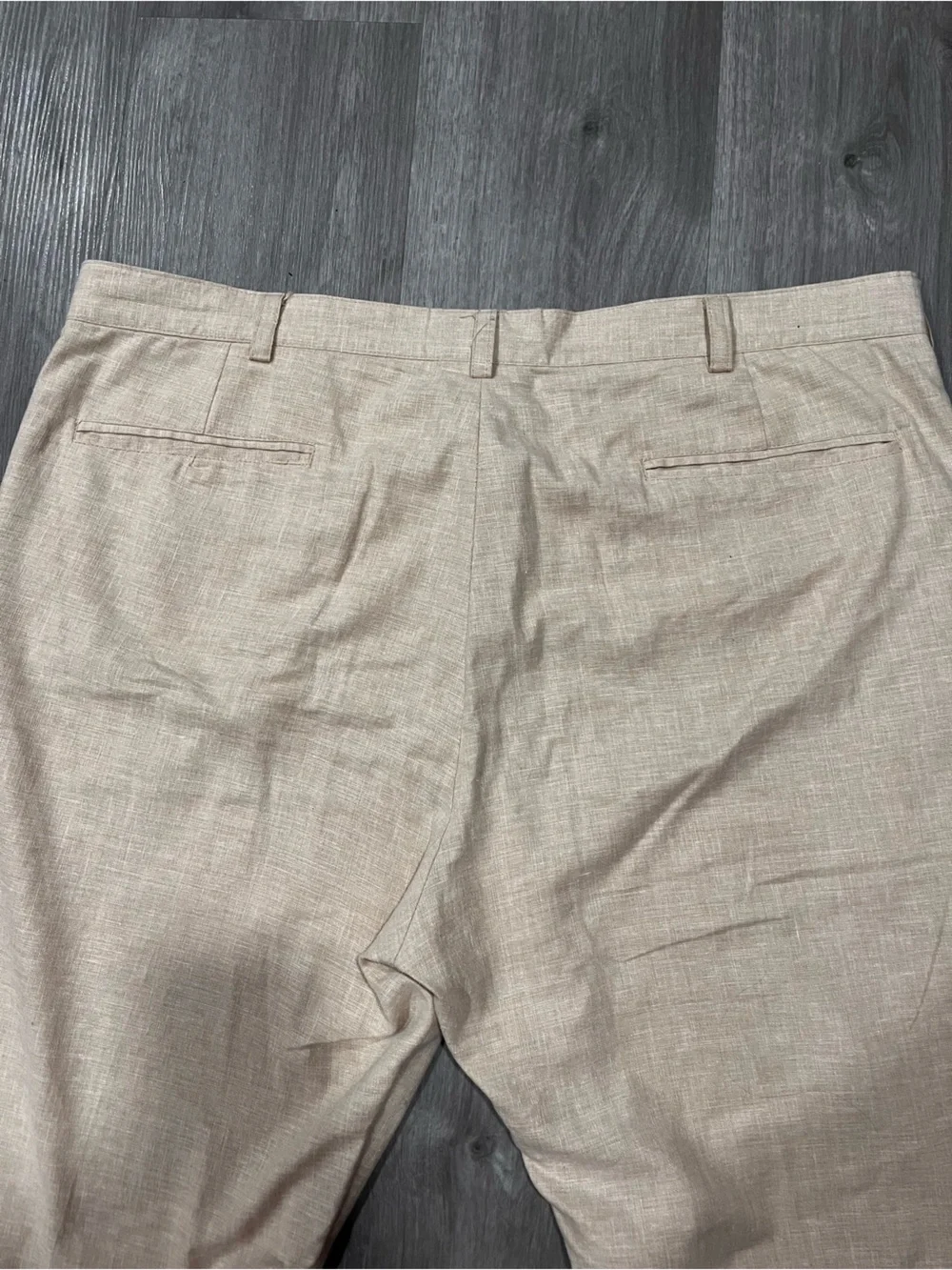 Dg NATH Men's Lightweight Beige Chinos - Neutral Linen-Feel Pants